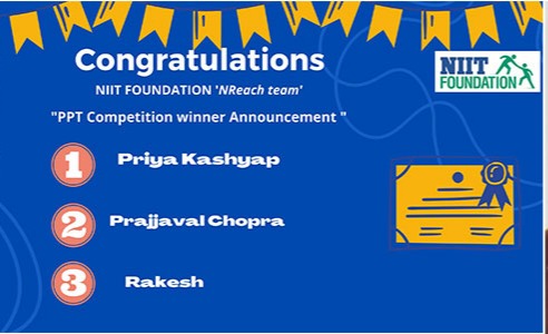 Congratulations Rakesh for securing 3rd position in the PPT competition